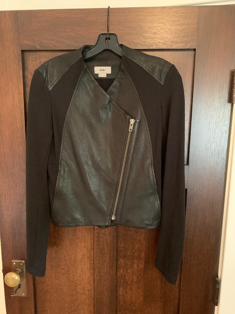 Helmut Lang Mixed Media Leather Jacket